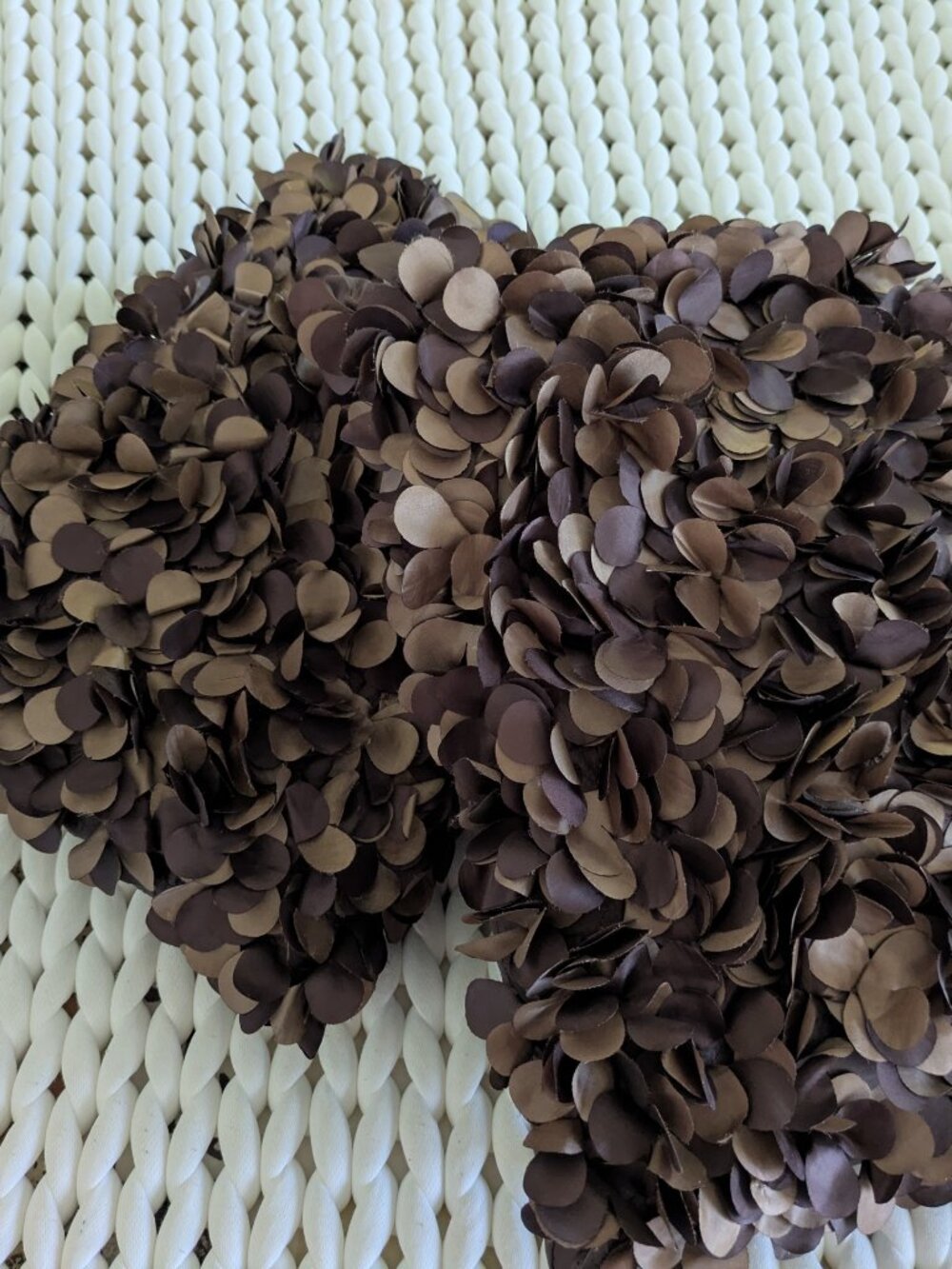 Lot of 2 Brown Textured Rectangle Throw Pillows, Contemporary Decorative